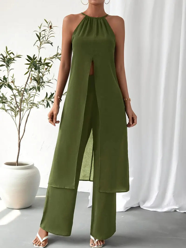 Eirini - Elegant Sleeveless Two Piece Set