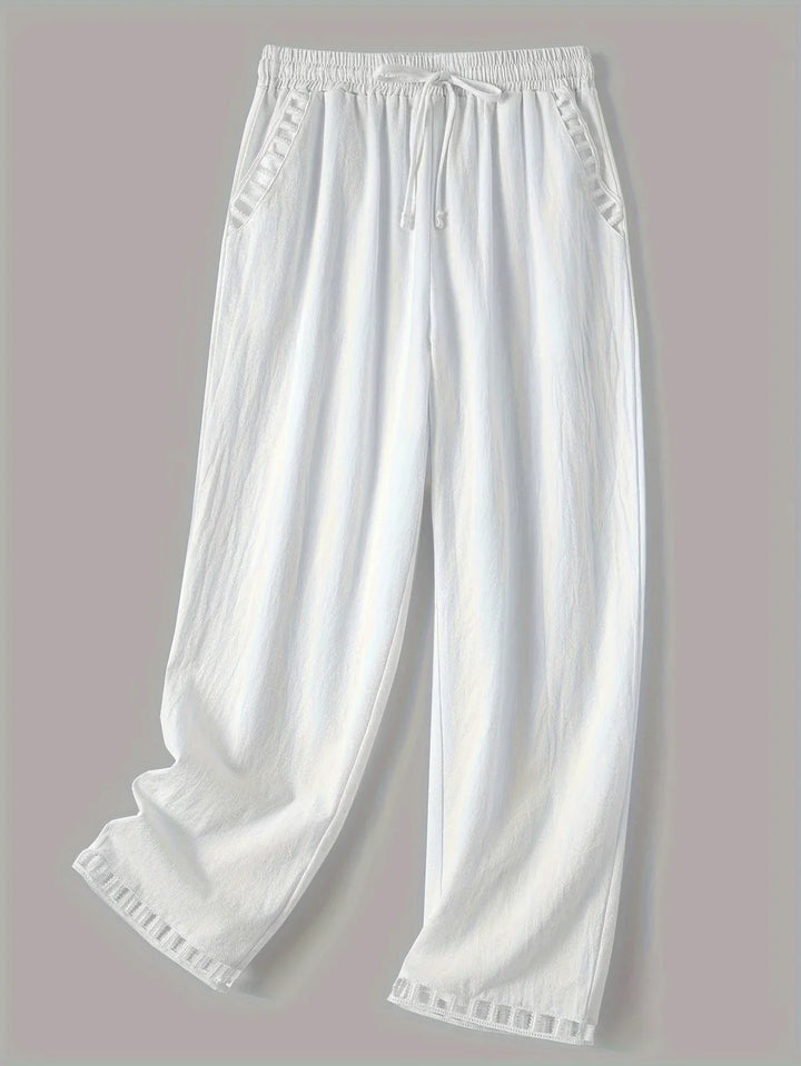 Tracey - Contrast Trim Cropped Pants