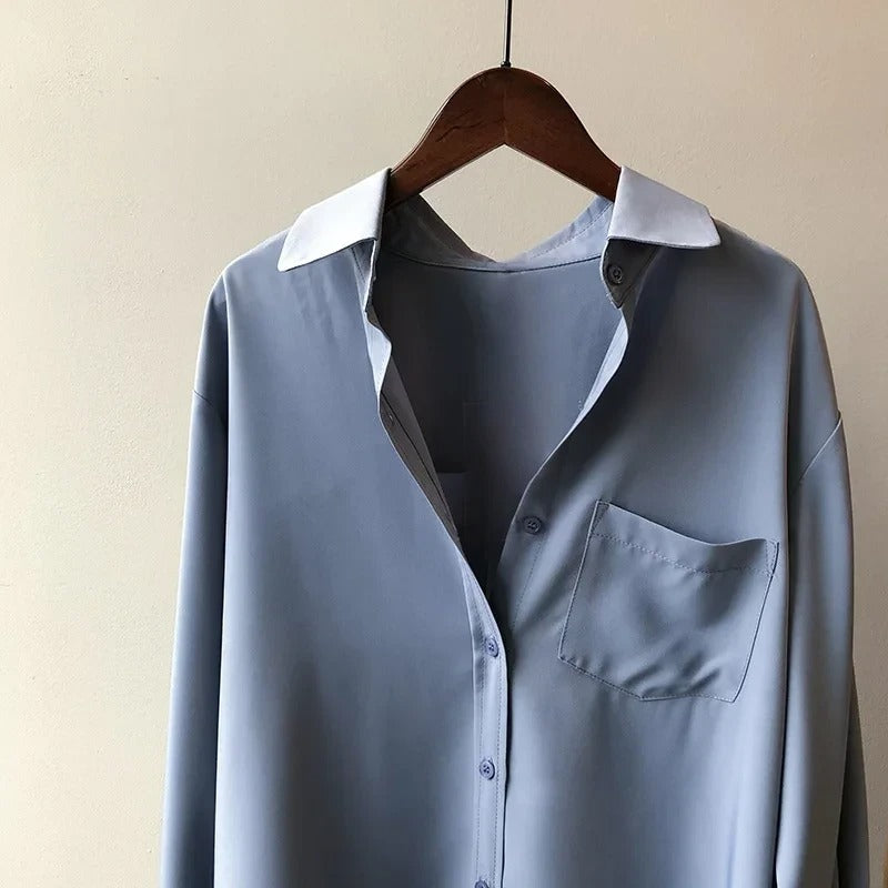 Nathan - Front Pocket Long Sleeve Shirt