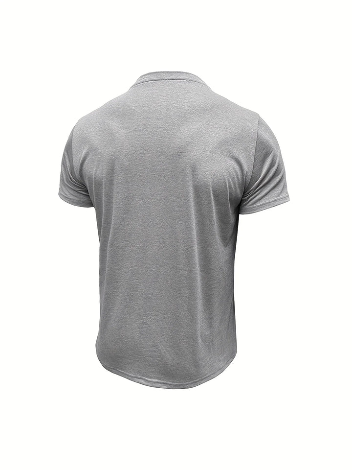 Saxon - Elegant Round Neck T Shirt With Pocket