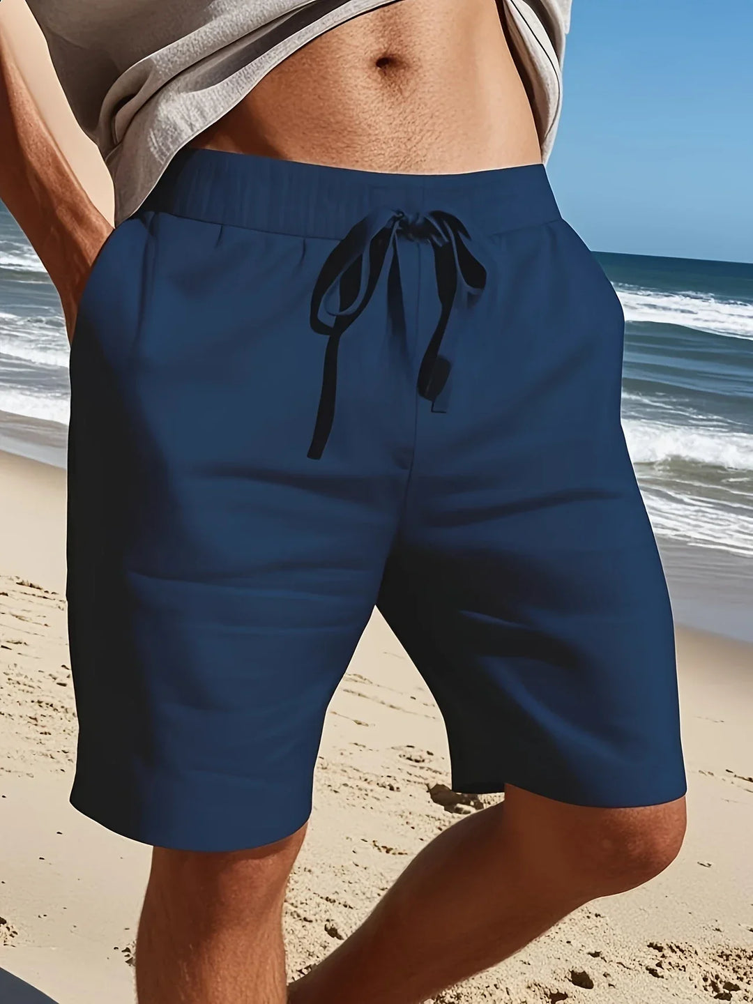 Callan - Casual Linen Shorts With Pocket