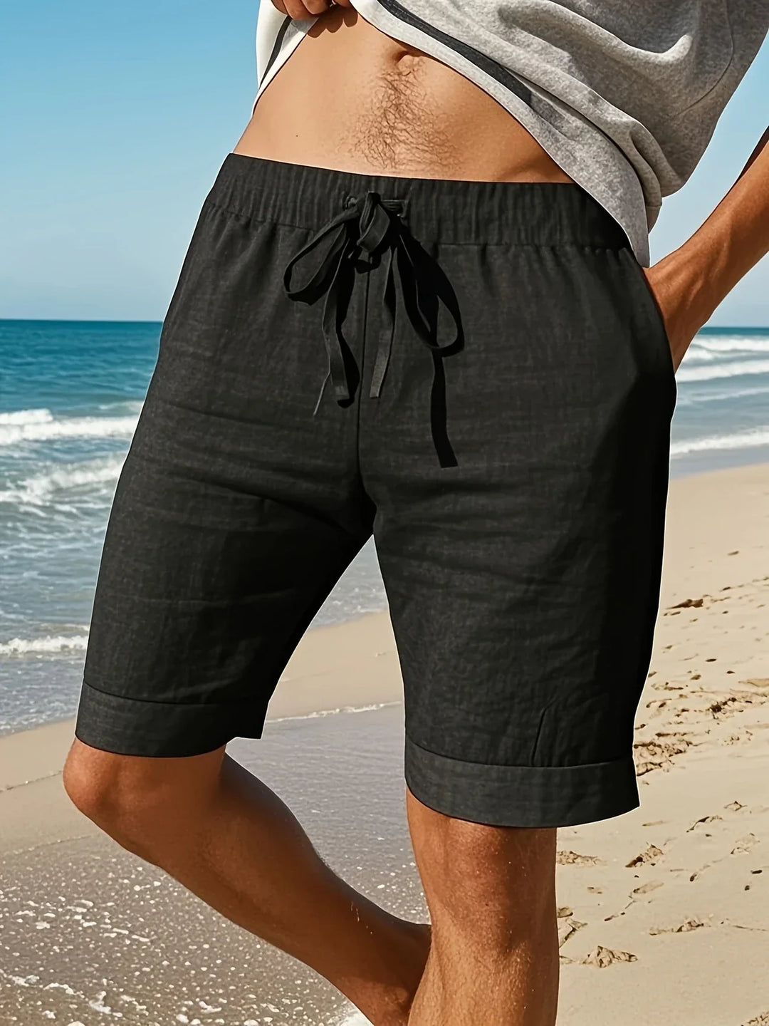 Callan - Casual Linen Shorts With Pocket