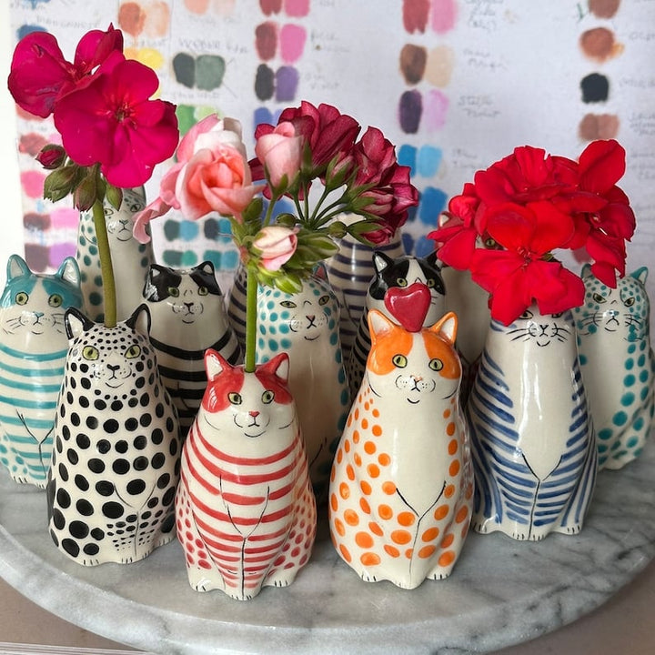 CatCraze - Hand Painted Cat Vase Collection