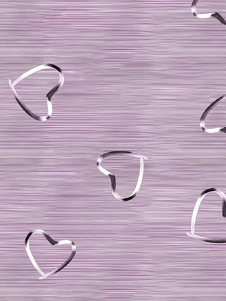 Emlyn - Fashionable V-neck And Heart Print Top