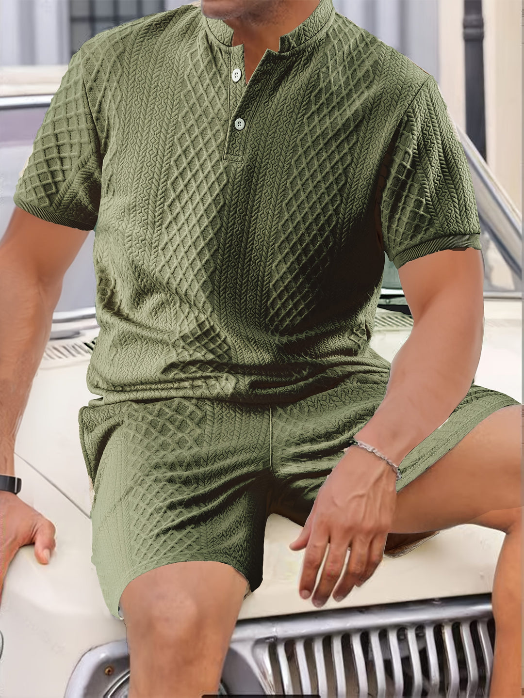 Reginald - Textured Pattern Two Piece Set