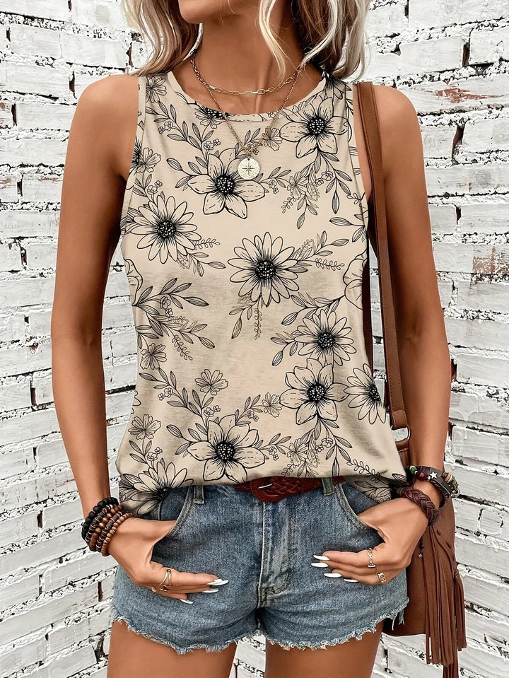 Lilou - Casual Summer Top With Floral Print