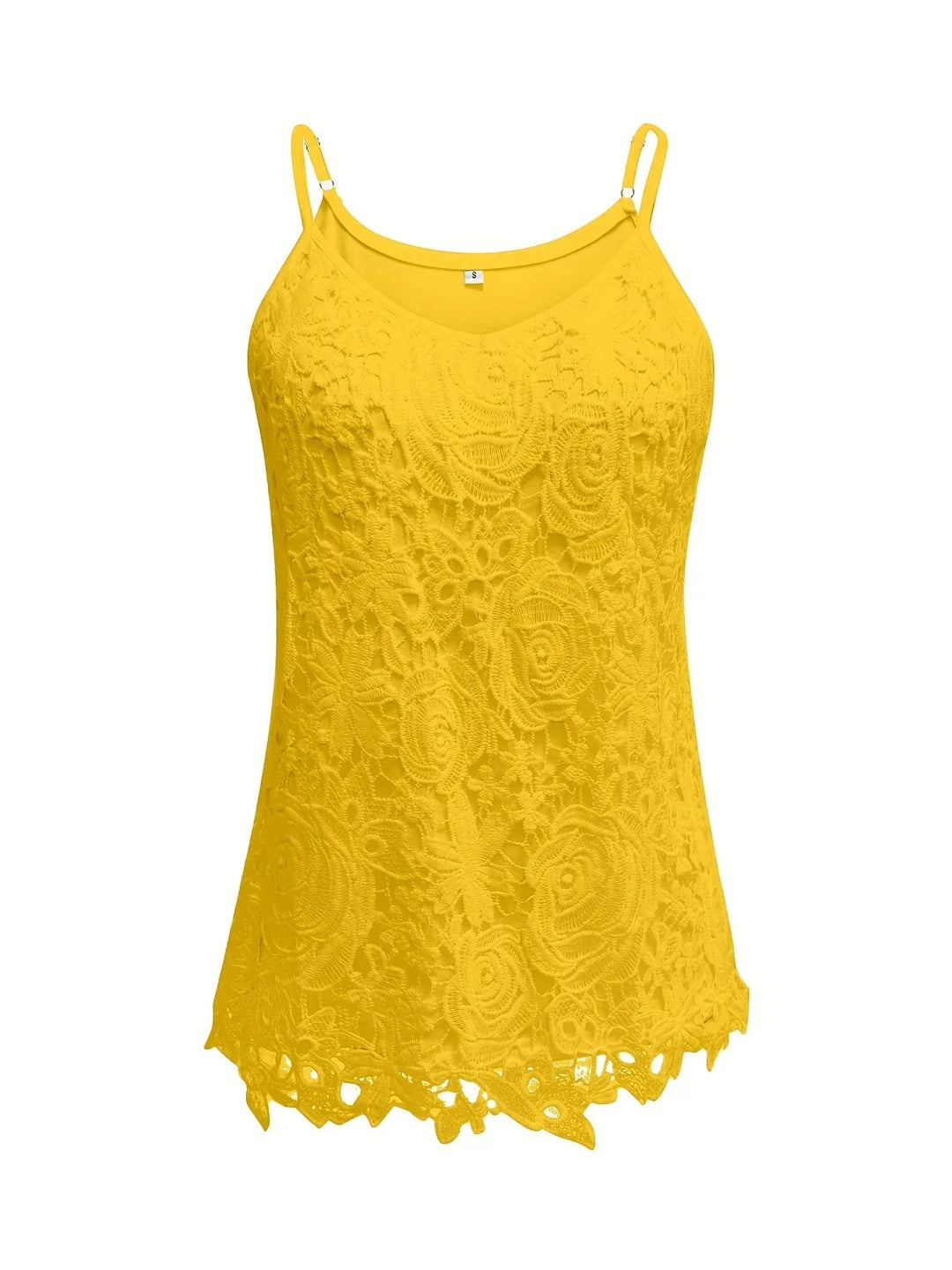 Juna - Elegant Sleeveless Lace Top With V Neck