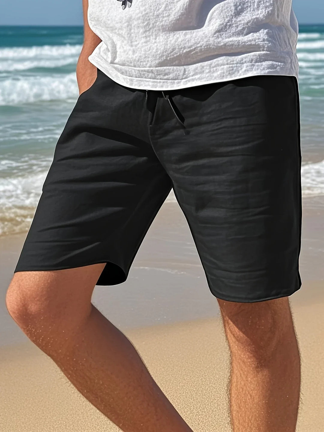 Callan - Casual Linen Shorts With Pocket