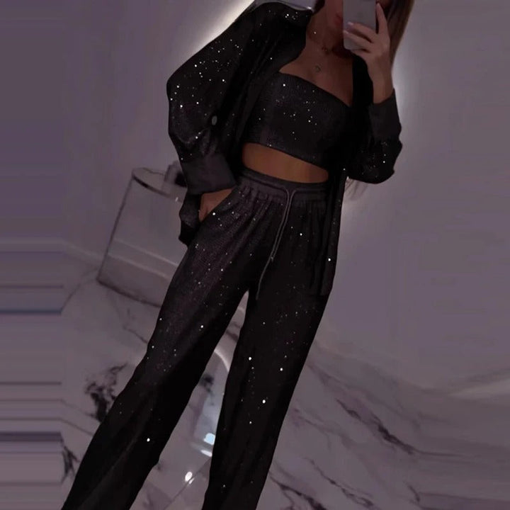 Vanilla -  Sequins Shiny Three Piece Set