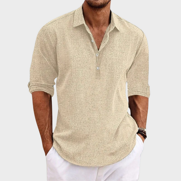 Ehrhard - Casual Cotton Linen Long Sleeve Shirt