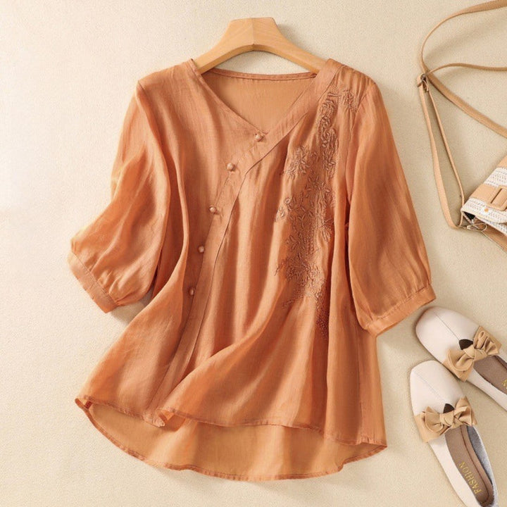 Loreen - Asymmetrical Button Tunic