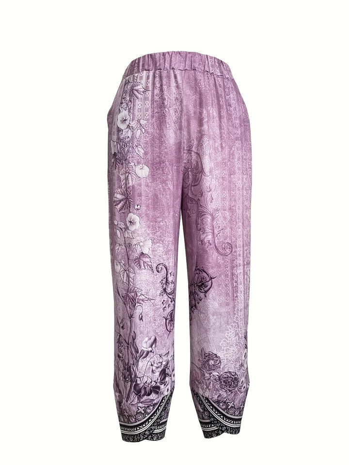 Kayden - Vintage Floral Capri Pants