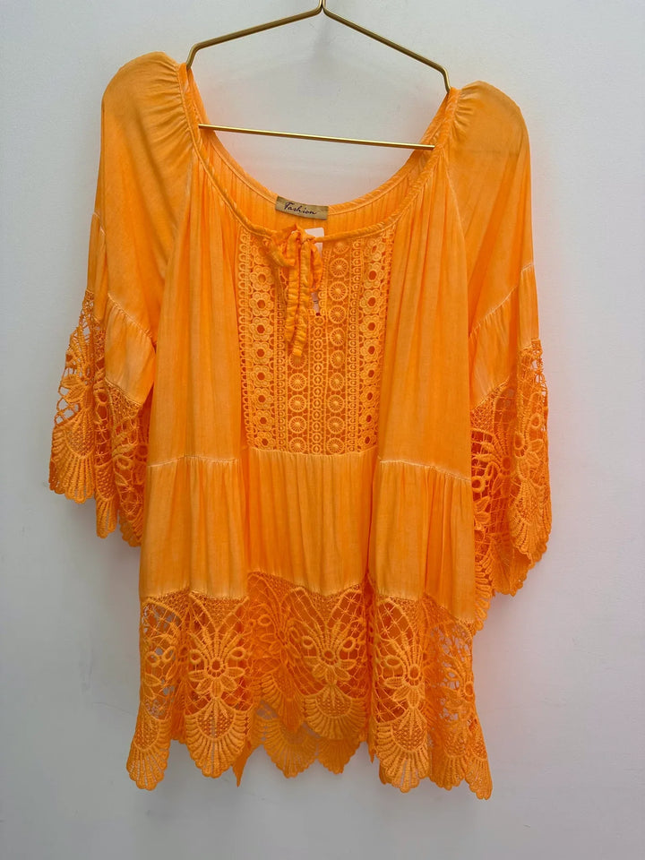 Lurdes - Stylish Shirt With Round Neck