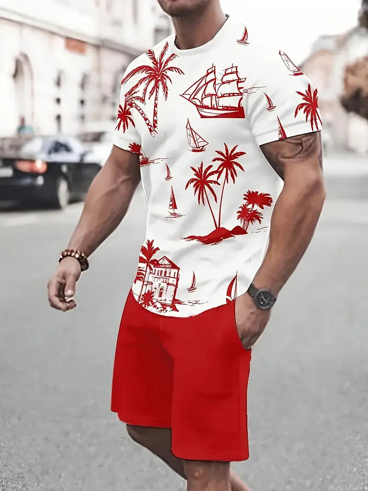 Barea - Elegant Summer Two Piece Printed Set