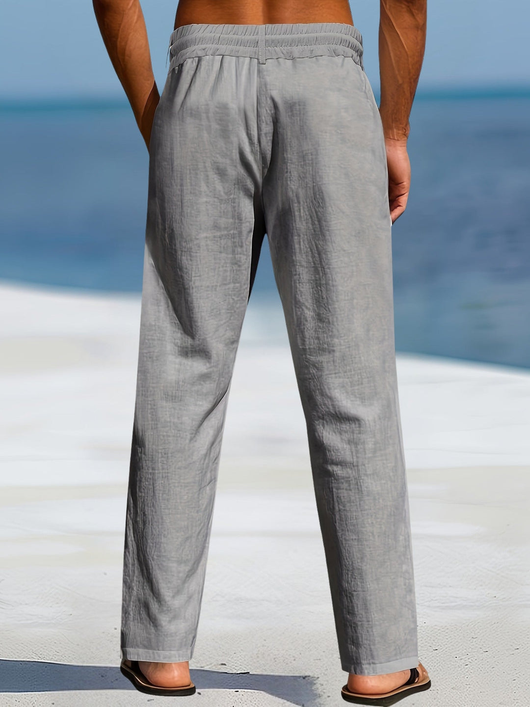 Aznar - Casual Linen Elastic Pant