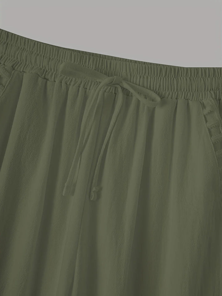 Tracey - Contrast Trim Cropped Pants