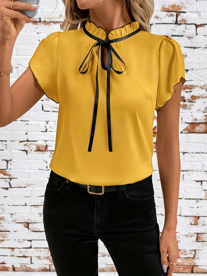 Bethany - Color Block Short Sleeve Shirt