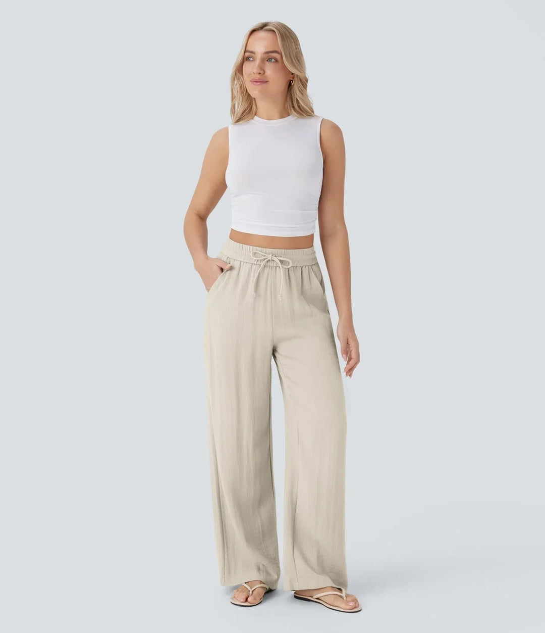Zafeiria - Elegant Linen Pants