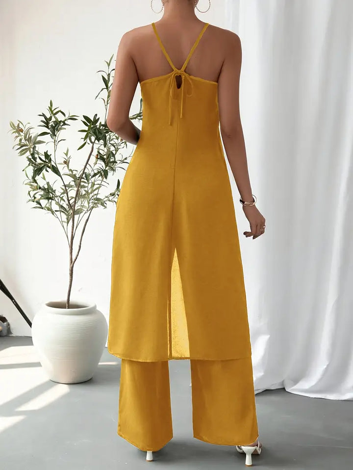 Eirini - Elegant Sleeveless Two Piece Set