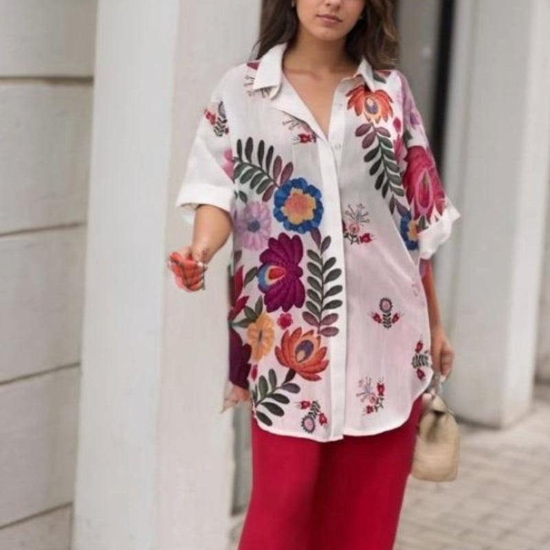 Rossella - Elegant Floral Printed Shirt