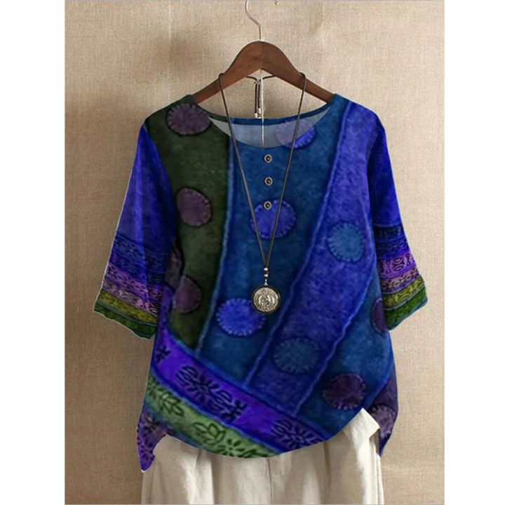 Valarie - Comfortable Colorful Top With Half Sleeves