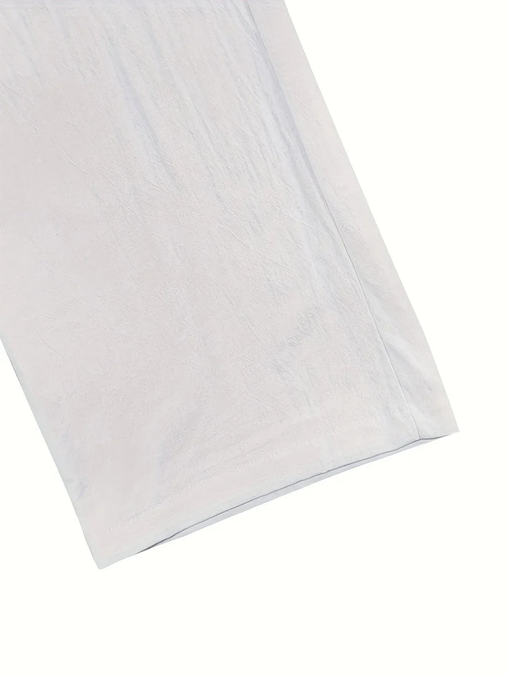 Beslan - Elegant Straight Leg Pants With Golden Buttons