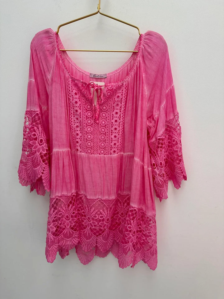 Lurdes - Stylish Shirt With Round Neck