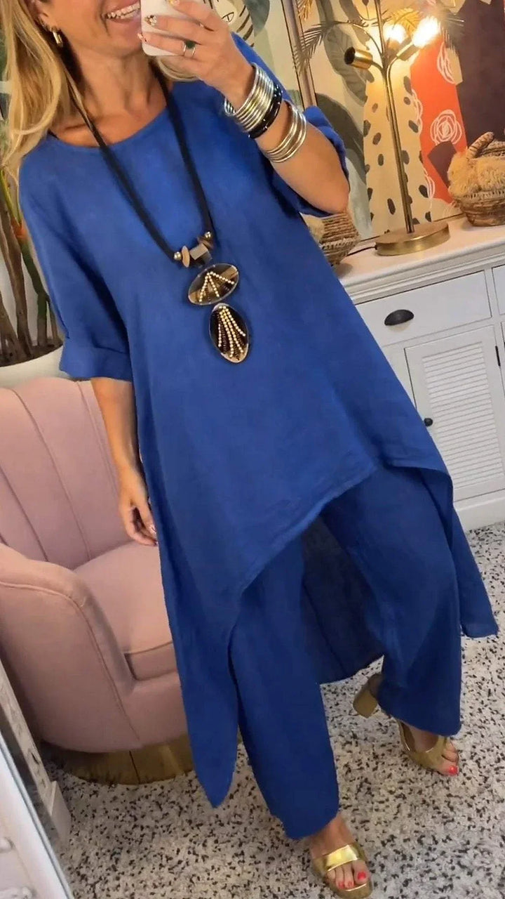 Maryla - Long Sleeve Cotton Two Piece Set