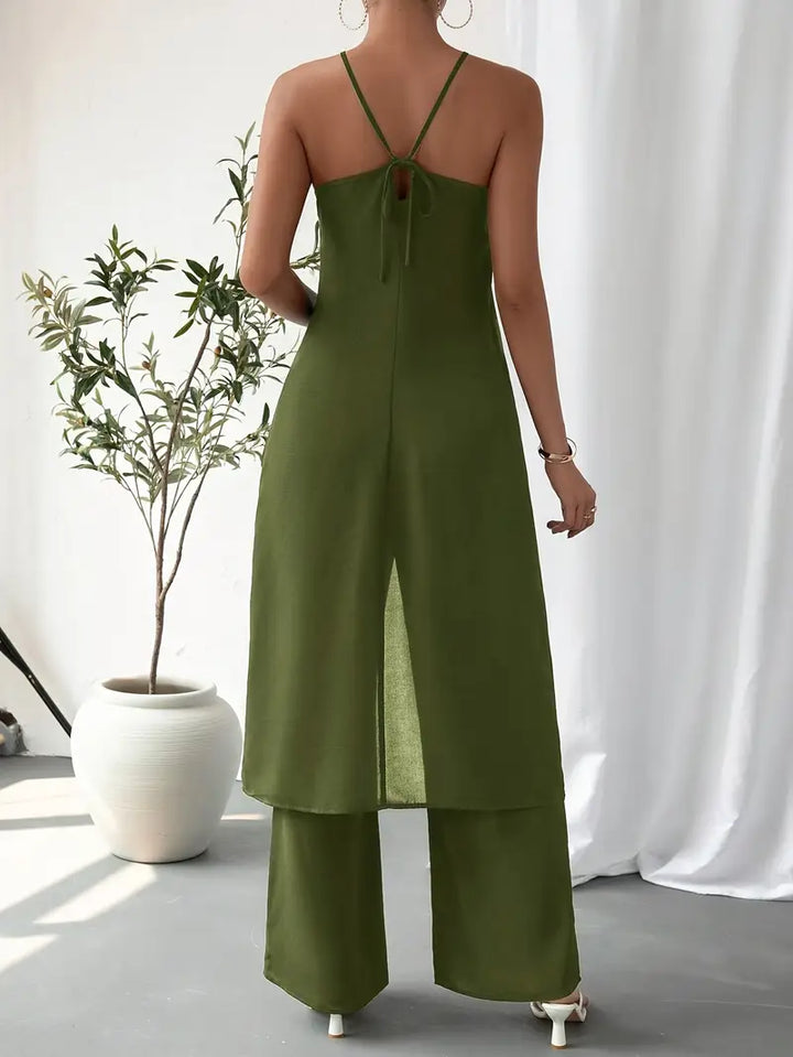 Eirini - Elegant Sleeveless Two Piece Set