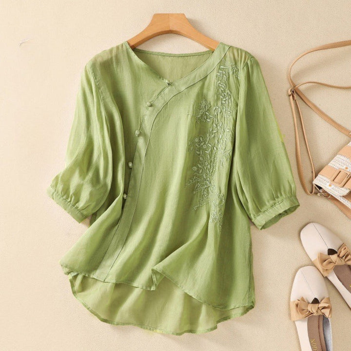 Loreen - Asymmetrical Button Tunic