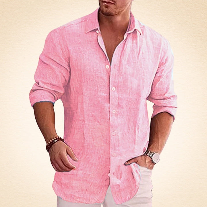 Guillermo - Casual Linen Long Sleeve Shirt