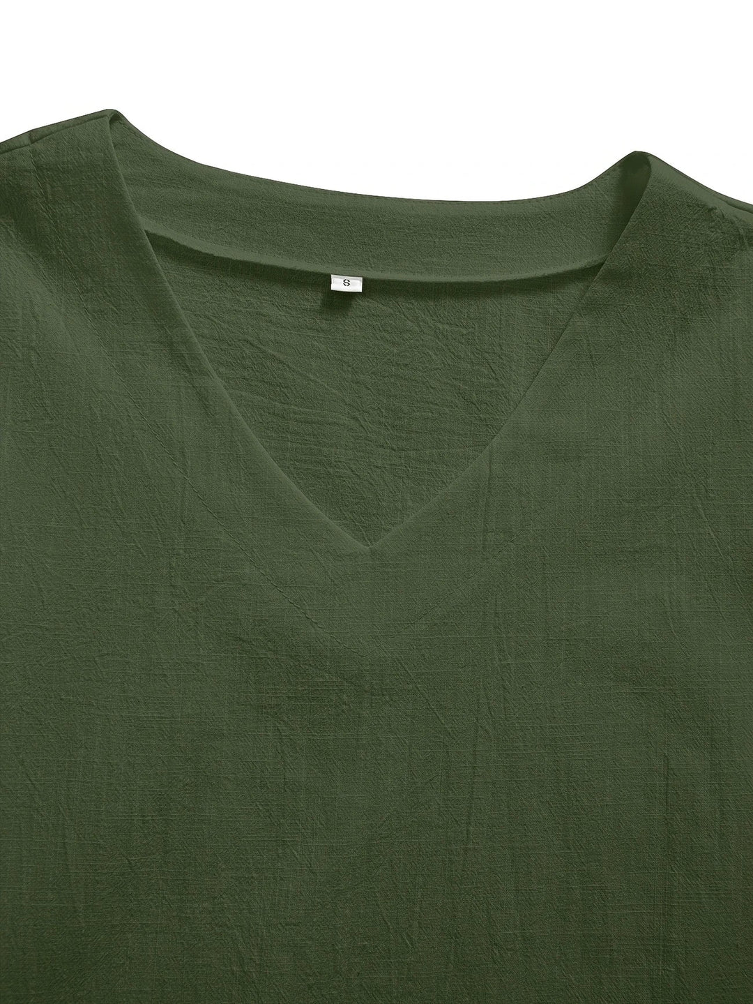 Mattea - Casual Loose Fitting Top With V Neck