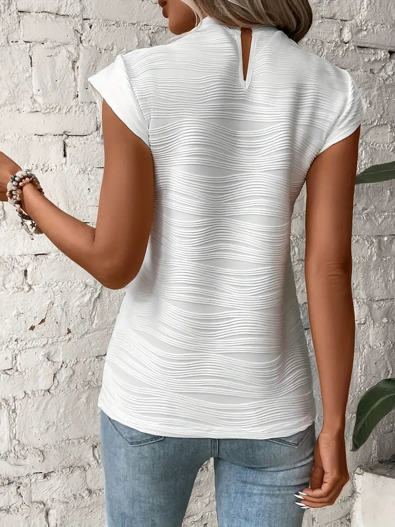 Carolyn - Elegant Round Neck T-Shirt
