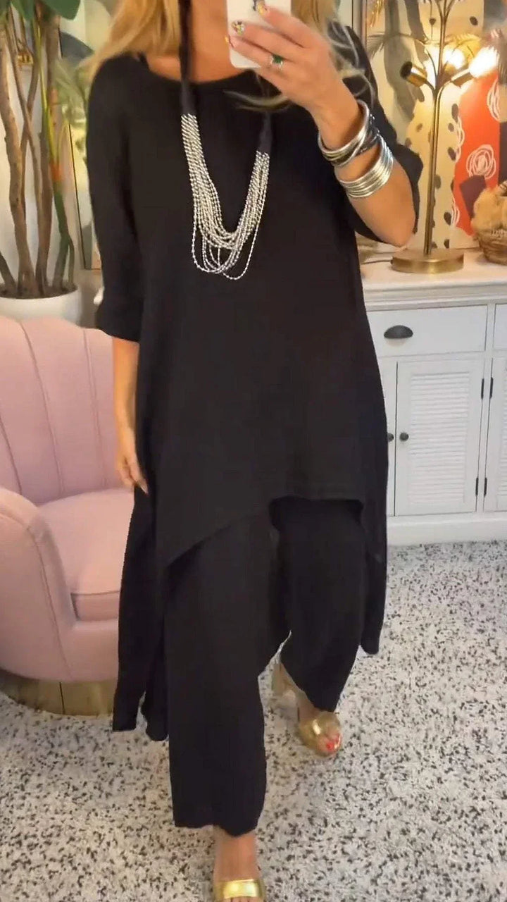 Maryla - Long Sleeve Cotton Two Piece Set