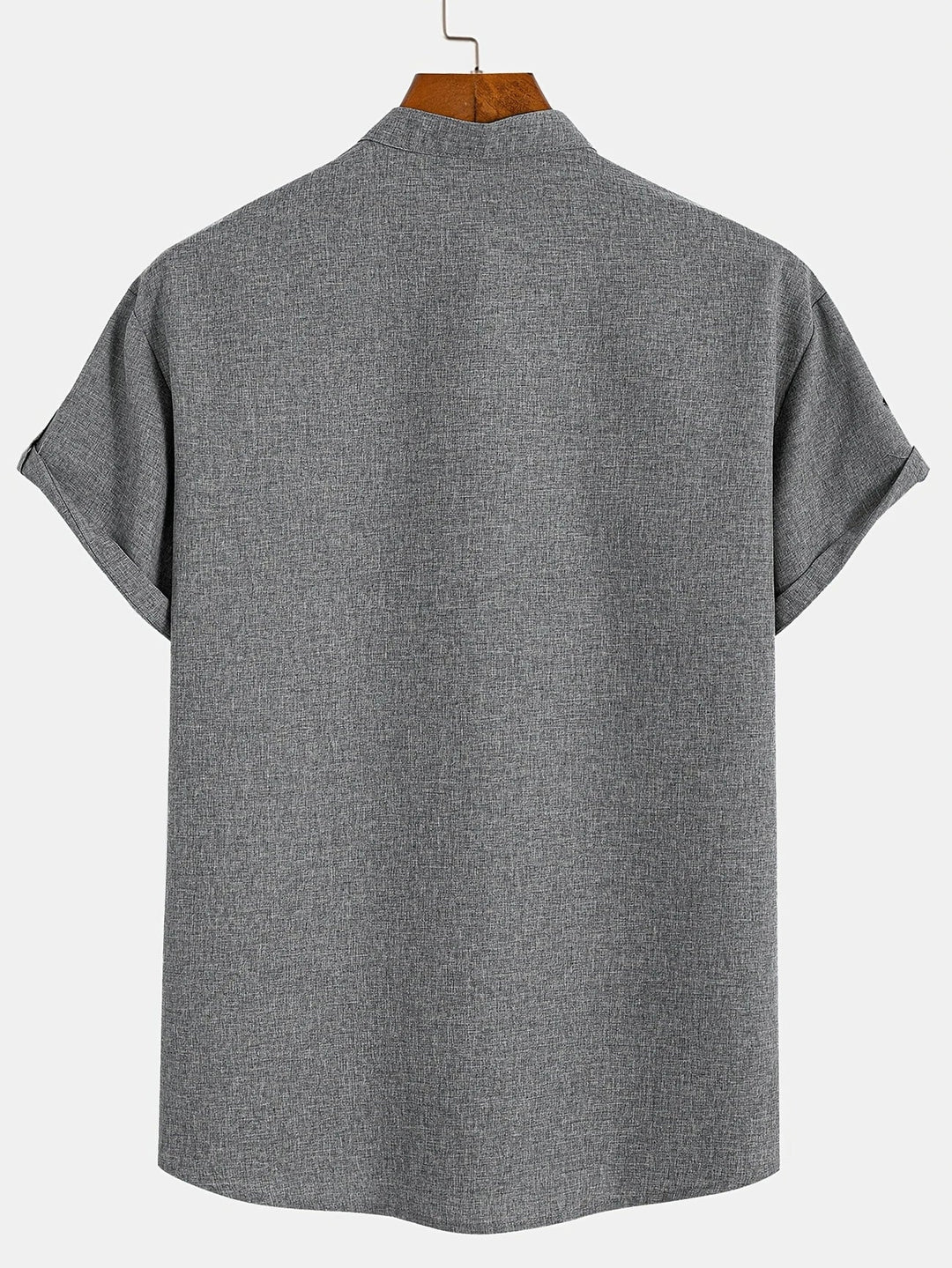 Elliott - Elegant Short Sleeve Shirt With Stand Collar