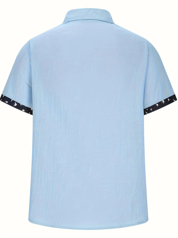 Trofim - Elegant Cute Bird Print Shirt