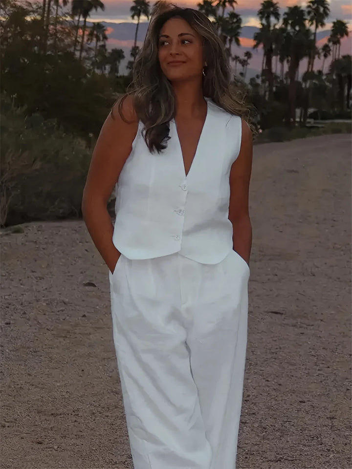 Jorja - Elegant Sleeveless Two Piece Outfit Set