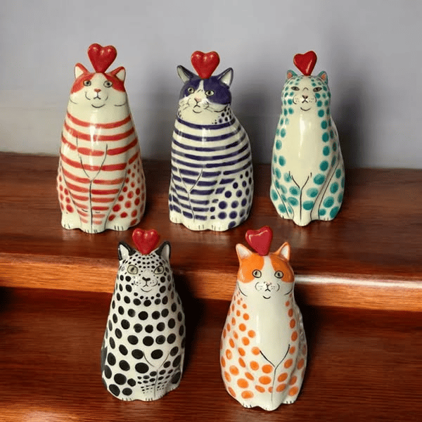 CatCraze - Hand Painted Cat Vase Collection
