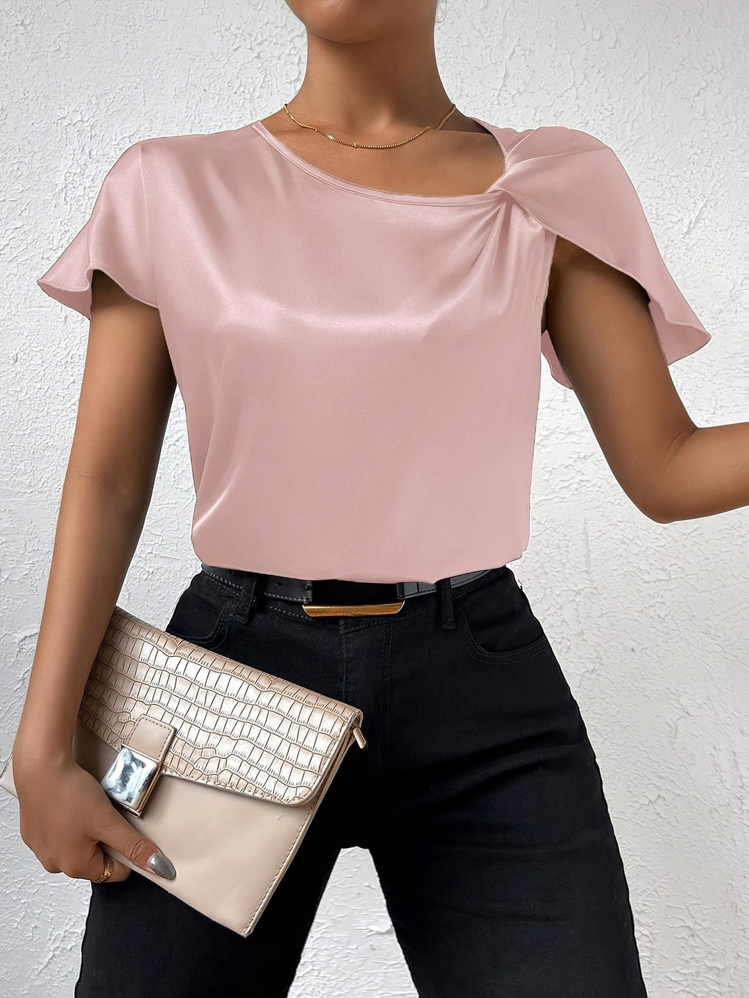 Loretta - Trendy Top With Unique Shoulder Detail