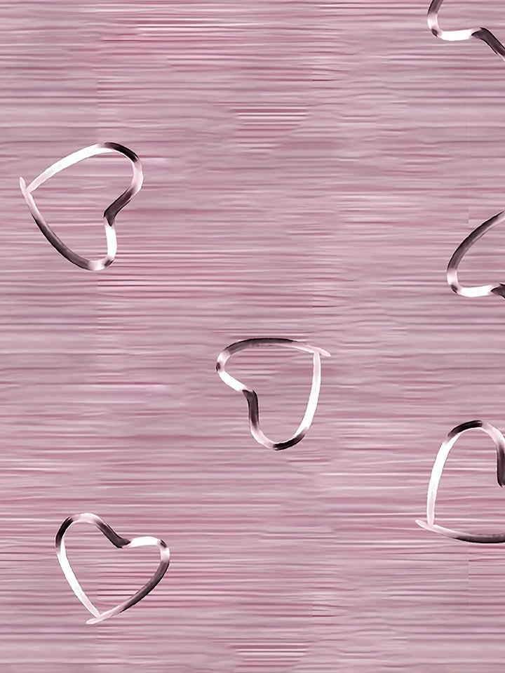 Emlyn - Fashionable V-neck And Heart Print Top