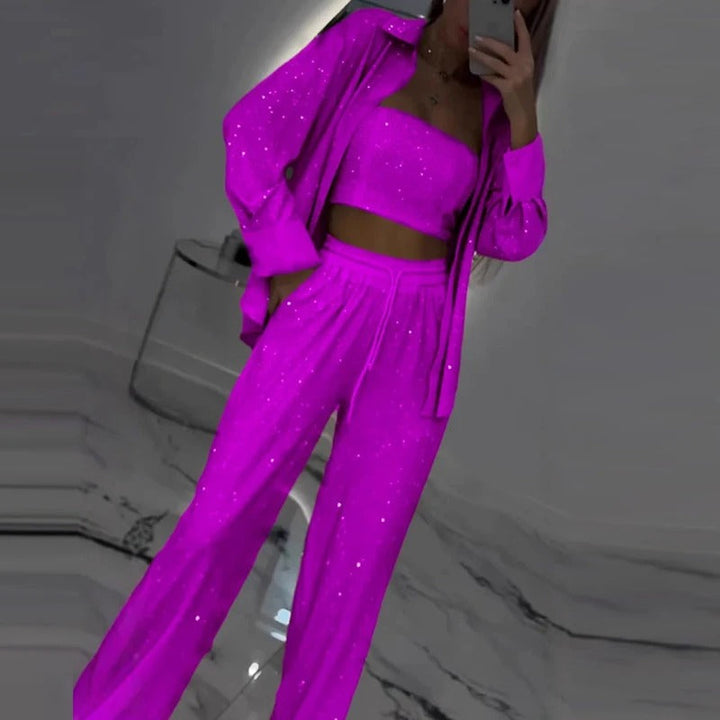 Vanilla -  Sequins Shiny Three Piece Set