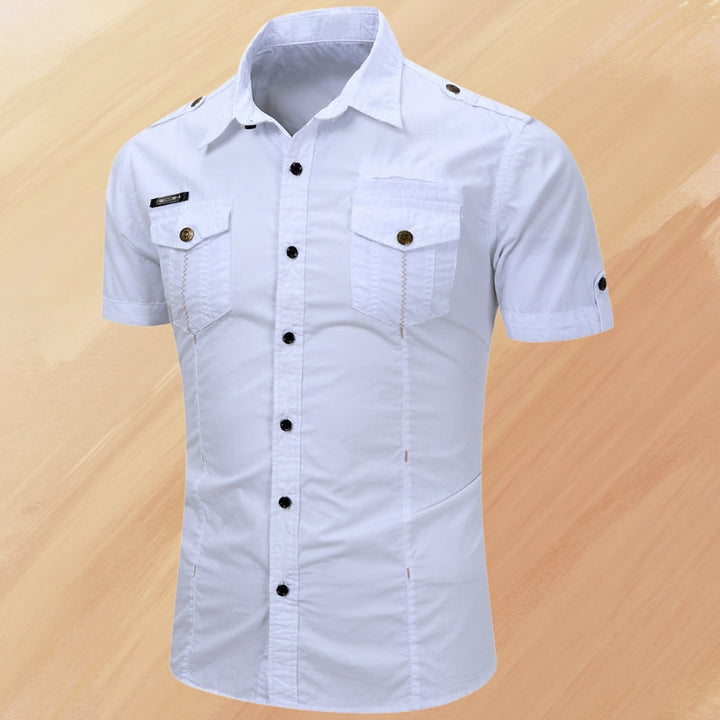 Ryder - Elegant Summer Short Sleeve Shirt With Pocket