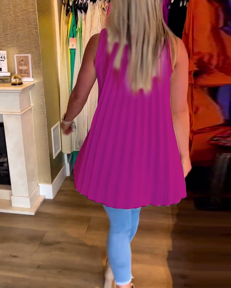 Rowland - Sleeveless Top With Ruffle