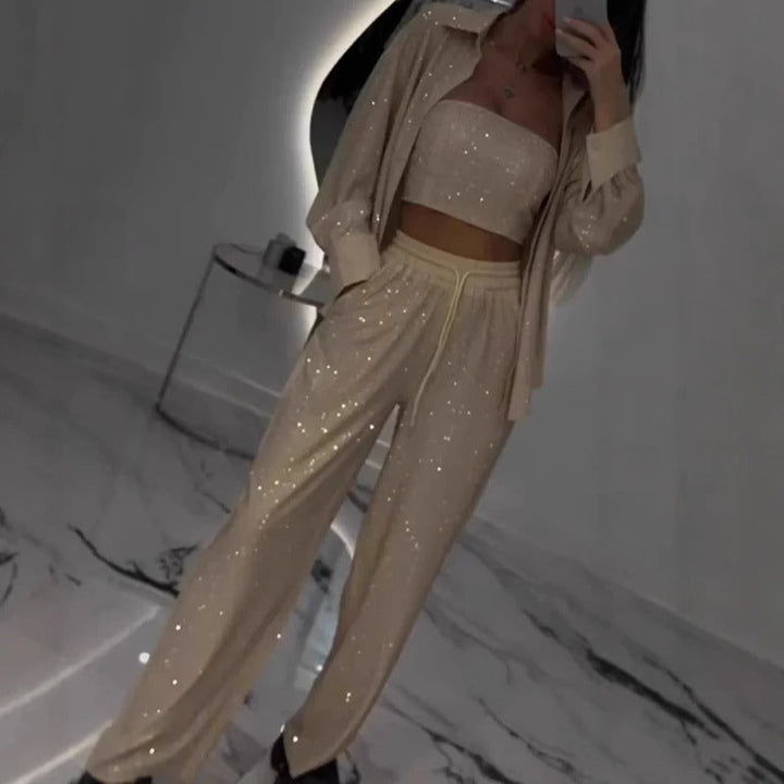 Vanilla -  Sequins Shiny Three Piece Set