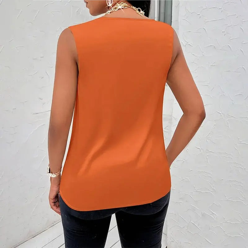 Naiyan - Casual Sleeveless Satin Top