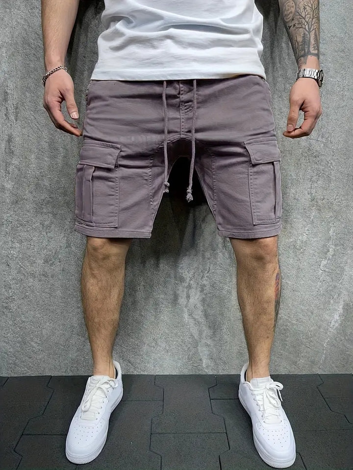 Jelte - Casual Non Stretch Drawstring Cargo Shorts