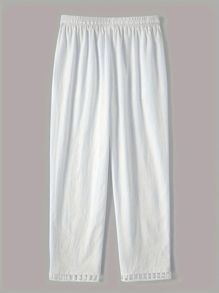 Tracey - Contrast Trim Cropped Pants