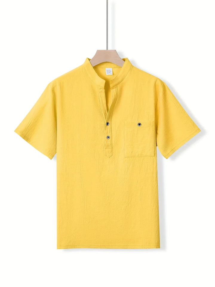 Markos - Casual Short Sleeve Shirt With Button
