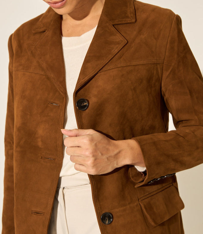 Nel - Camel Suede Blazer