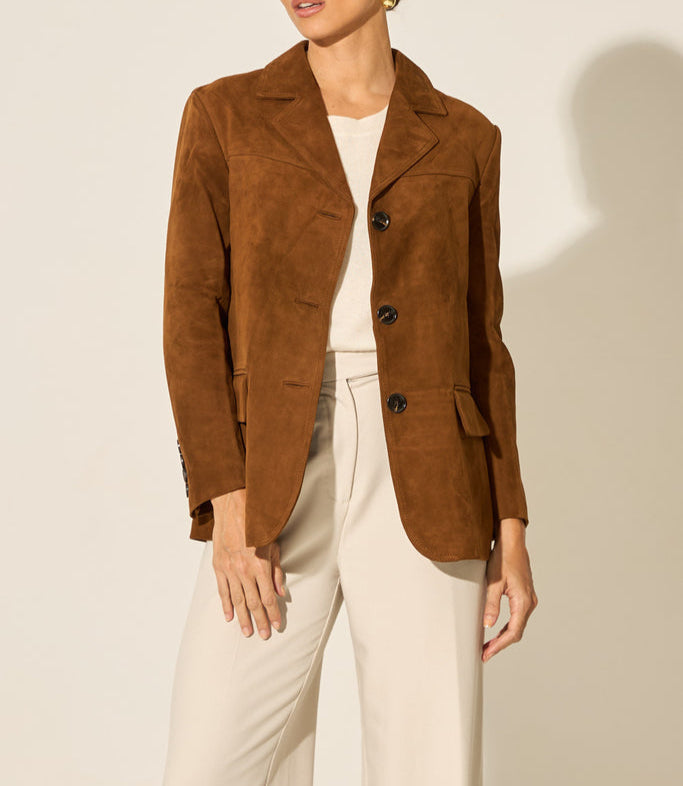 Nel - Camel Suede Blazer